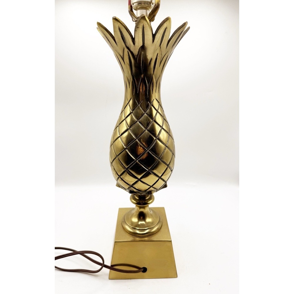 Vintage Westwood Brass Pineapple Table Lamp Hollywood Regency Mid Century